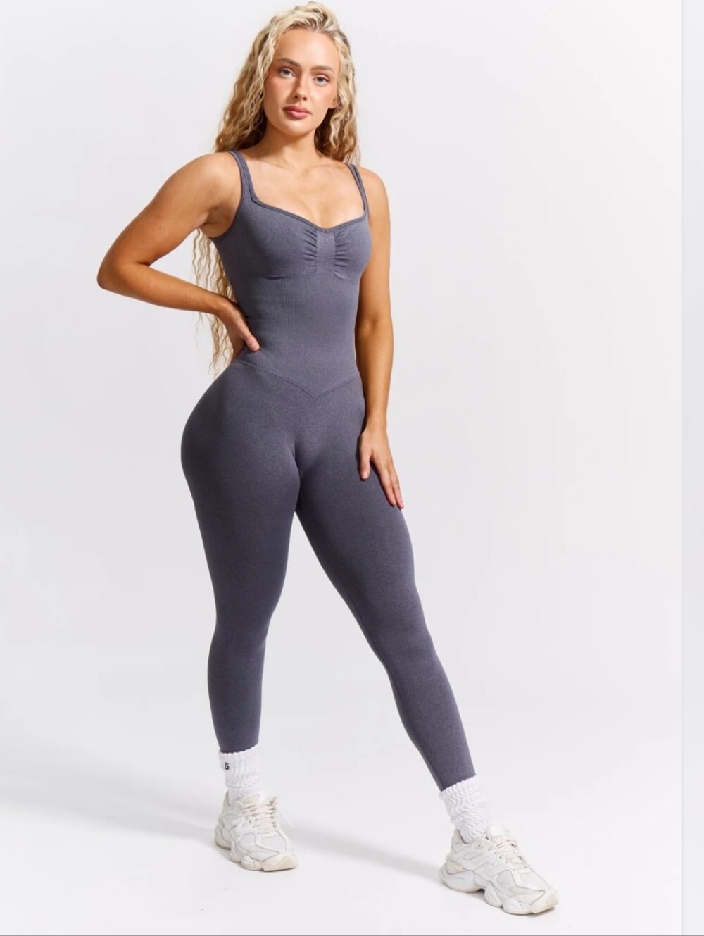 Buffbunny Shape Seamless Bodysuit- Charcoal
